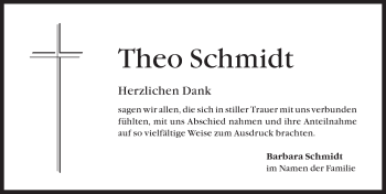 Traueranzeige von Theo Schmidt von Pegnitz-Zeitung